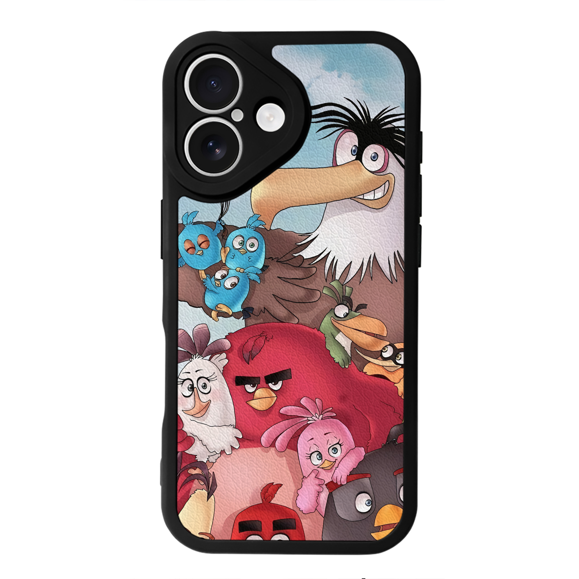 （画像用） Angry Birds アングリーバード 【iPhone 16シリーズ対応】シリコンスマホケース（レザー調） 材質：シリコン